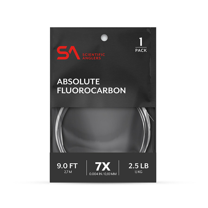 Scientific Anglers Absolute Fluorocarbon Leader, 4X 9'