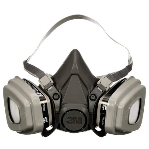 3M P95 Paint Project Half Face Respirator 6000-Series Valved - Black, Large