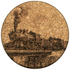 Train on Trestle Cork Drink Coaster