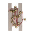 Creative Co-op Metal Bell Garland on Red Cord - Antique Gold Finish, 72"