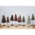 Creative Co-op Sisal Bottle Brush Tree with Wood Slice Base - Snow Finish
