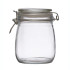 Creative Co-op Glass Jar with Clamp Lid, 4x5.5"