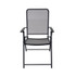 1-Position Black Steel Folding Chair