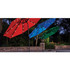 Living Accents Market Umbrella Tiltable Solar LED - Red, 9'