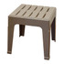 Adams Big Easy Square Resin Stacking Side Table, Portobello