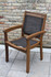Outdoor Interiors Eucalyptus Stacking Armchair with Brown HDPE Mesh