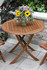 Outdoor Interiors Folding Bistro Table Eucalyptus 30"