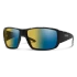 Smith Guide's Choice Sunglasses, Matte Black with Chromapop Glass Polarchromic Yellow Blue Mirror