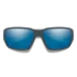 Smith Hookset Sunglasses, Matte Slate with ChromaPop Glass Polarized Blue Mirror
