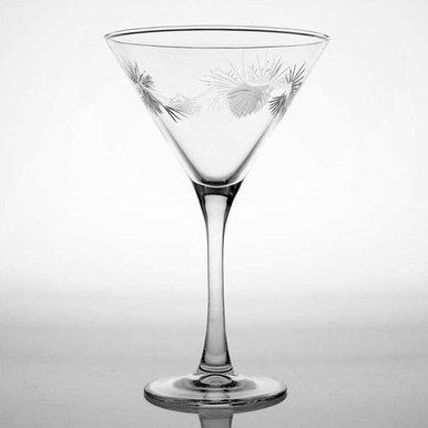 Pinecone Crystal Martini Glass Set of 4