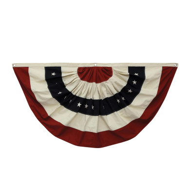 39 x 21 Bulk Canvas Vintage Americana Bunting - 10 Pc