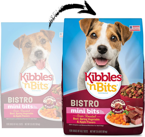 Kibbles 'N Bits Bistro Oven Roasted Beef Flavor Small Breed Mini Bits Dry Dog Fo