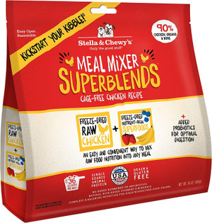 Freeze Dried Raw Cage-Free Chicken Meal Mixers SuperBlends Dry Dog Food, 16 oz