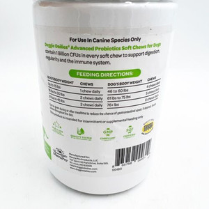 Doggie Dailies Probiotics for Dogs w Prebiotics Duck Flavor Best by 10/23