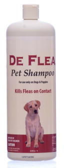 DeFlea Shampoo for Pets Ready to Use safely effectively kills on contact 33.8oz