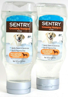 2 Ct Sentry 18 Oz Grooming Shampoo For Dogs Dye & Fragrance Free