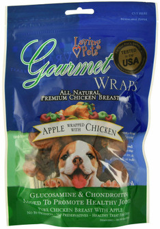 Gourmet Wraps For Dogs Natural Vitamins Health Resealable Bag Apple Chicken 6oz