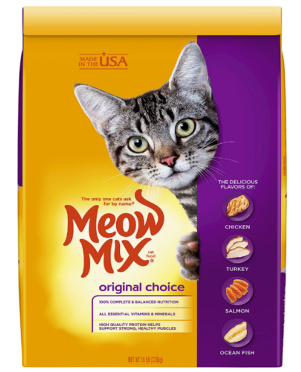 Meow Mix Original Choice Dry Cat Food, 16 Pounds