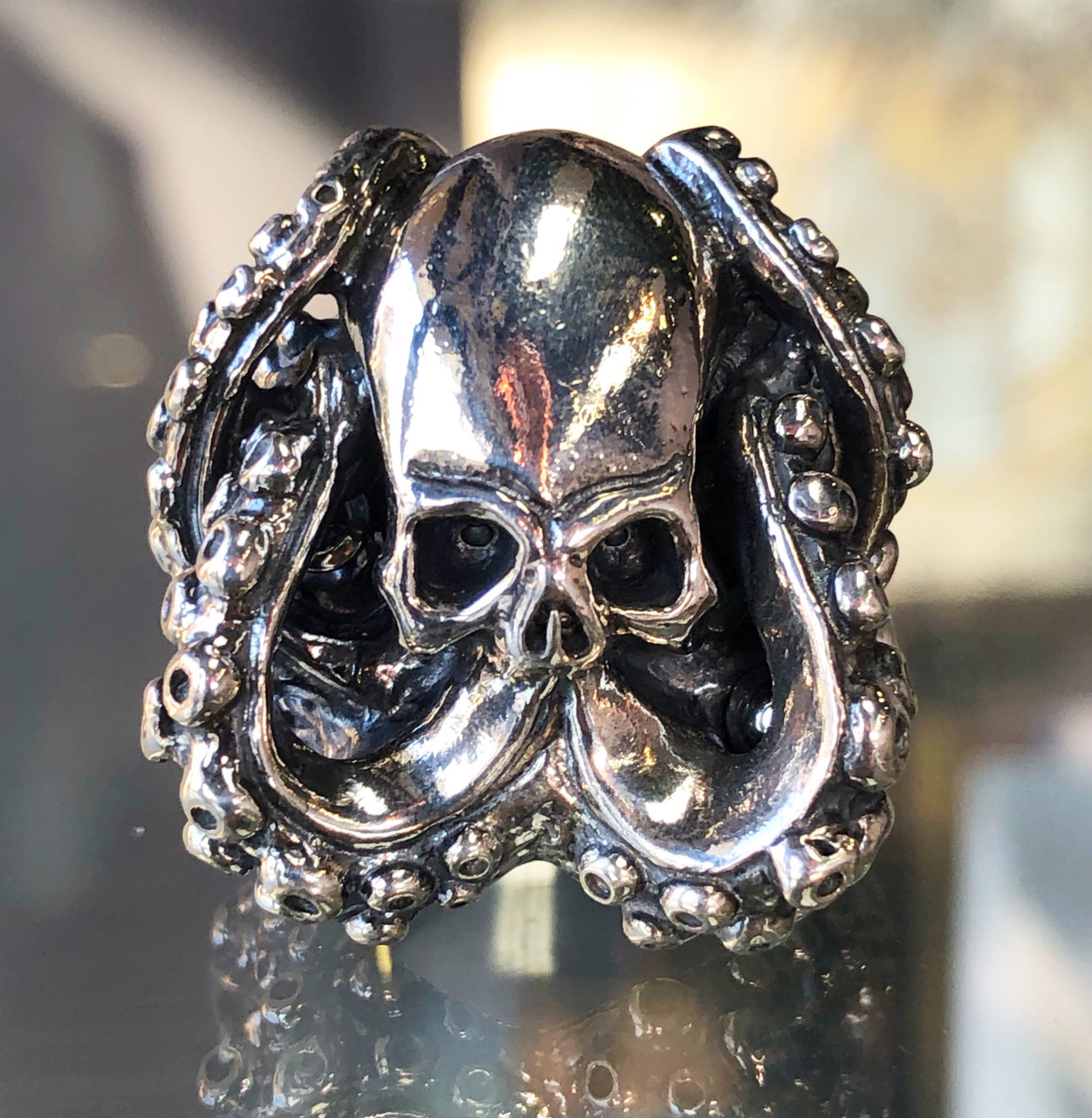 Double Cross Cthulhu Octopus Ring by Travis Walker