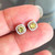Yellow sapphire diamond earring