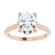 Rose gold lab created oval diamond engagement ring. Solitaire diamond ring