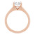 Rose gold lab created oval diamond engagement ring. Solitaire diamond ring