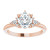 Nina lab diamond engagement ring with asymmetrical diamond cluster set in 14k gold