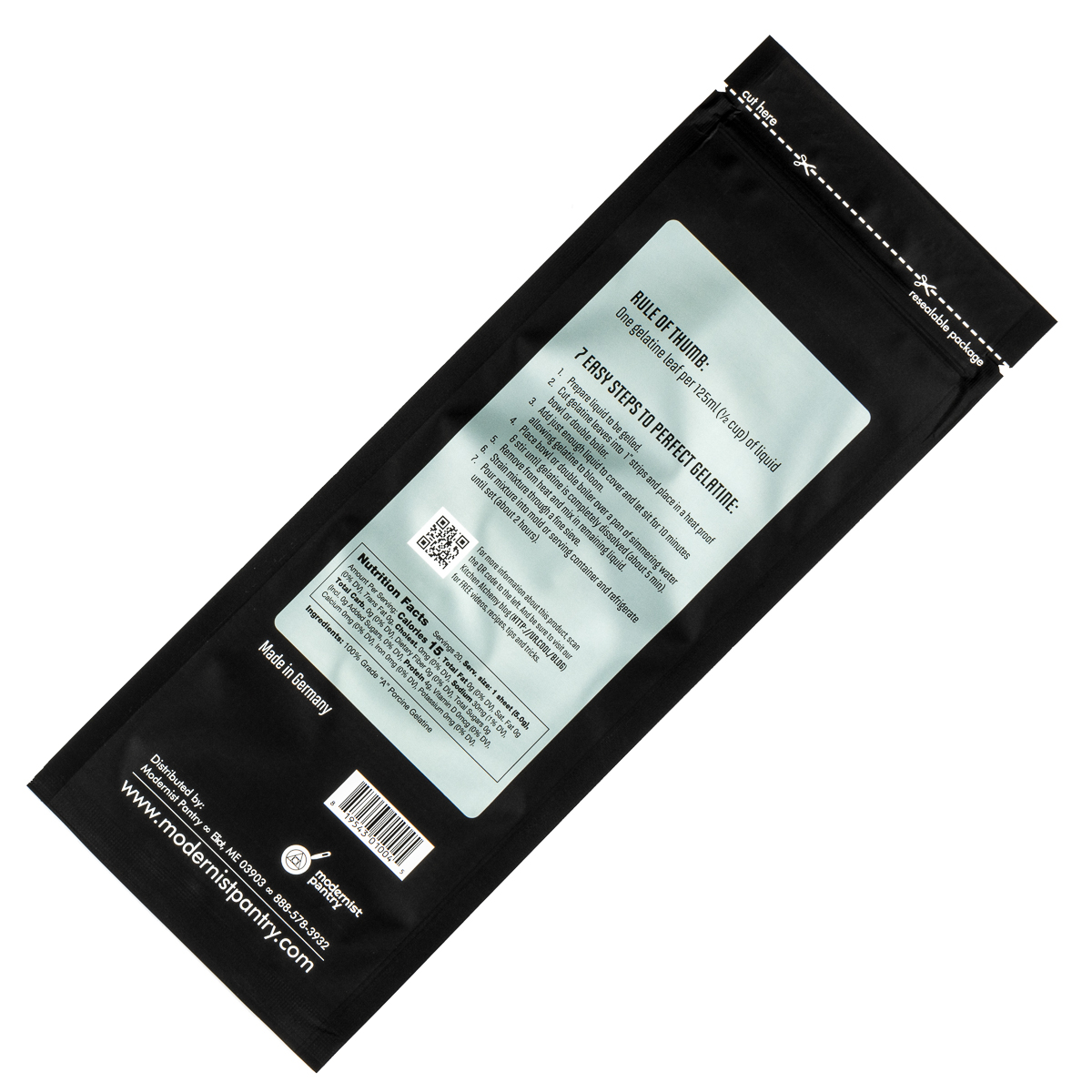 PerfectaGel Titanium Gelatin Sheets 120 Bloom Modernist Pantry, LLC