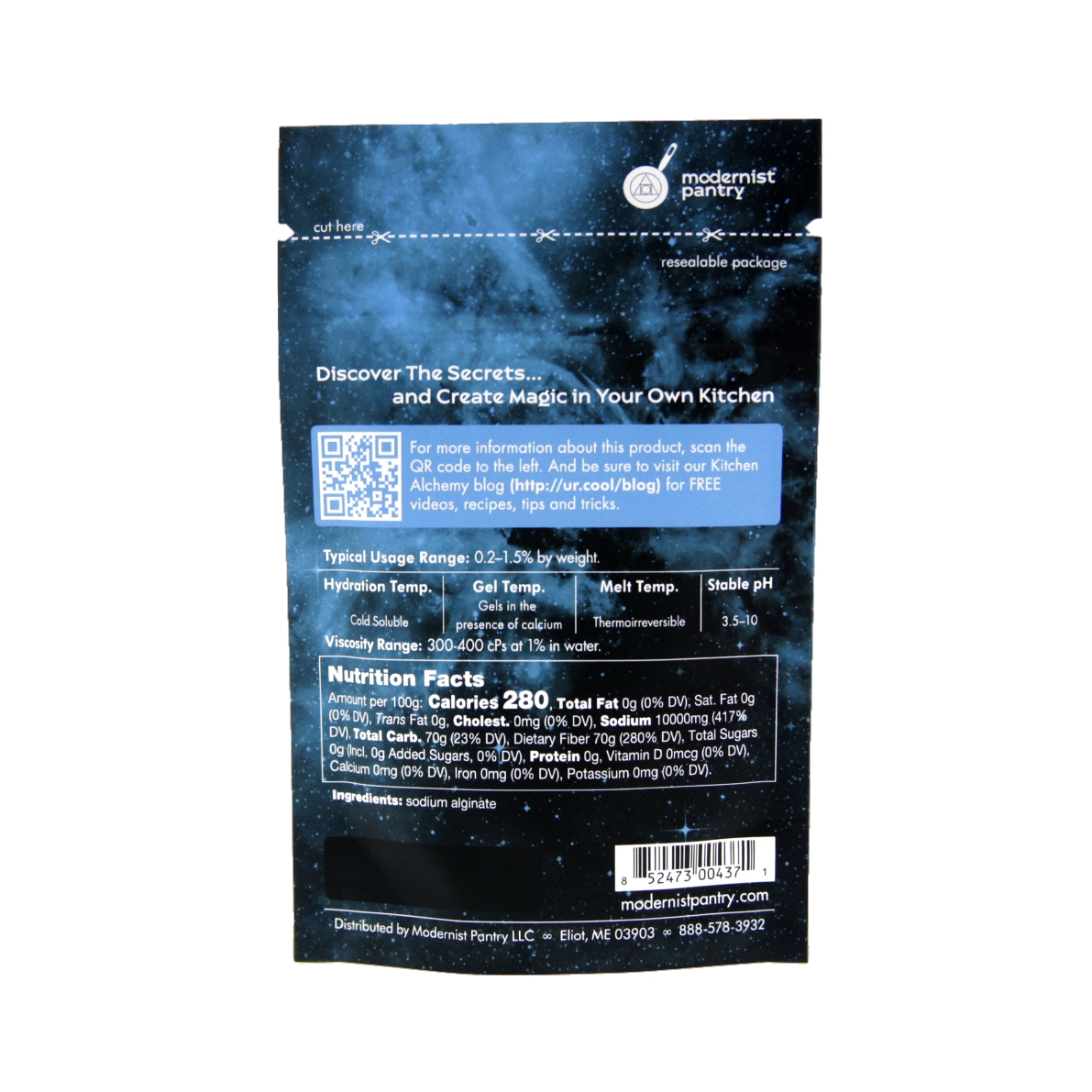 6 oz Sodium Alginate Powder Food Grade, Pure Sodium Alginate Powder Perfect for Making Luxurious Caviar Spheres, Desserts, Meatloaves