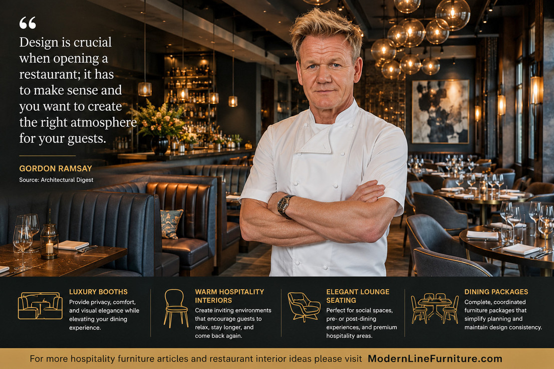 Gordon Ramsay on Restaurant Design, Atmosphere, and the Importance of Interior Presentation