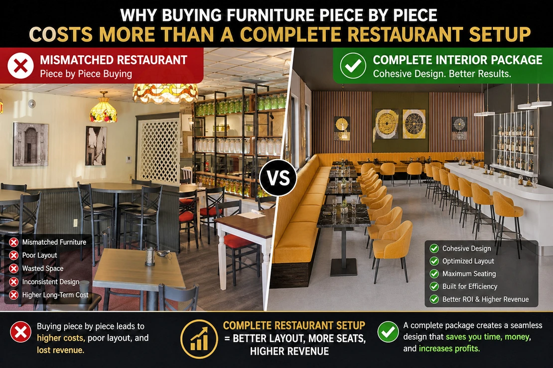 Why Buying Furniture Piece by Piece Costs More Than a Complete Restaurant Packages