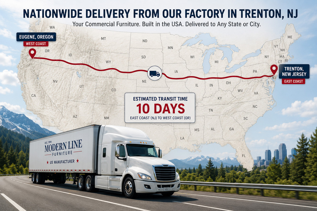 How Ordering Commercial Furniture From a U.S. Manufacturer Works — No Matter What State or City You're In