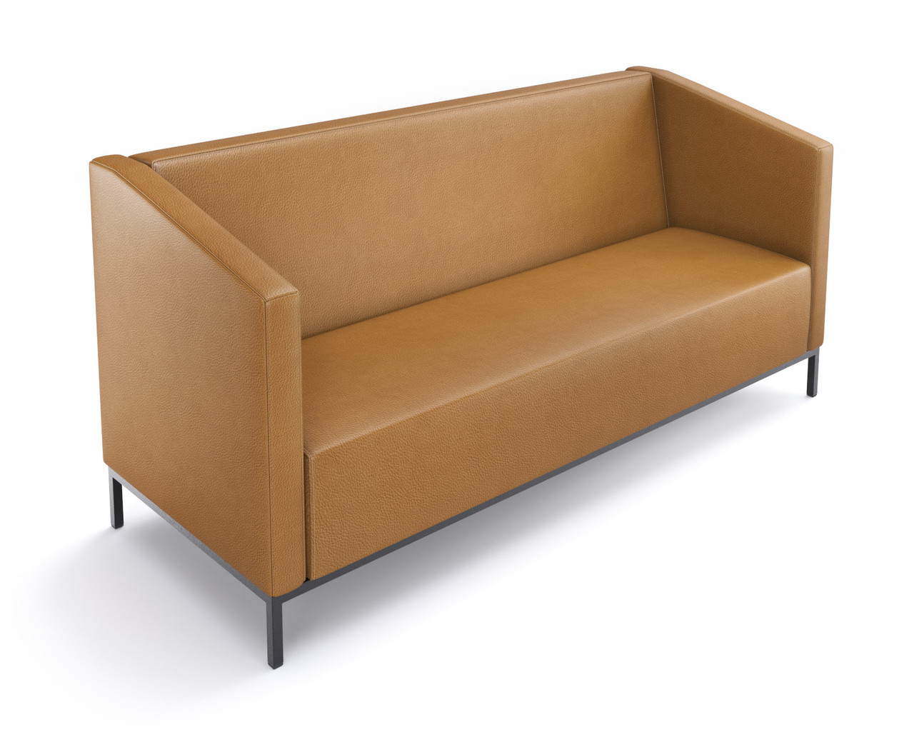 Scania Modern Love Seat - Optional USB/110v Outlet - Handcrafted