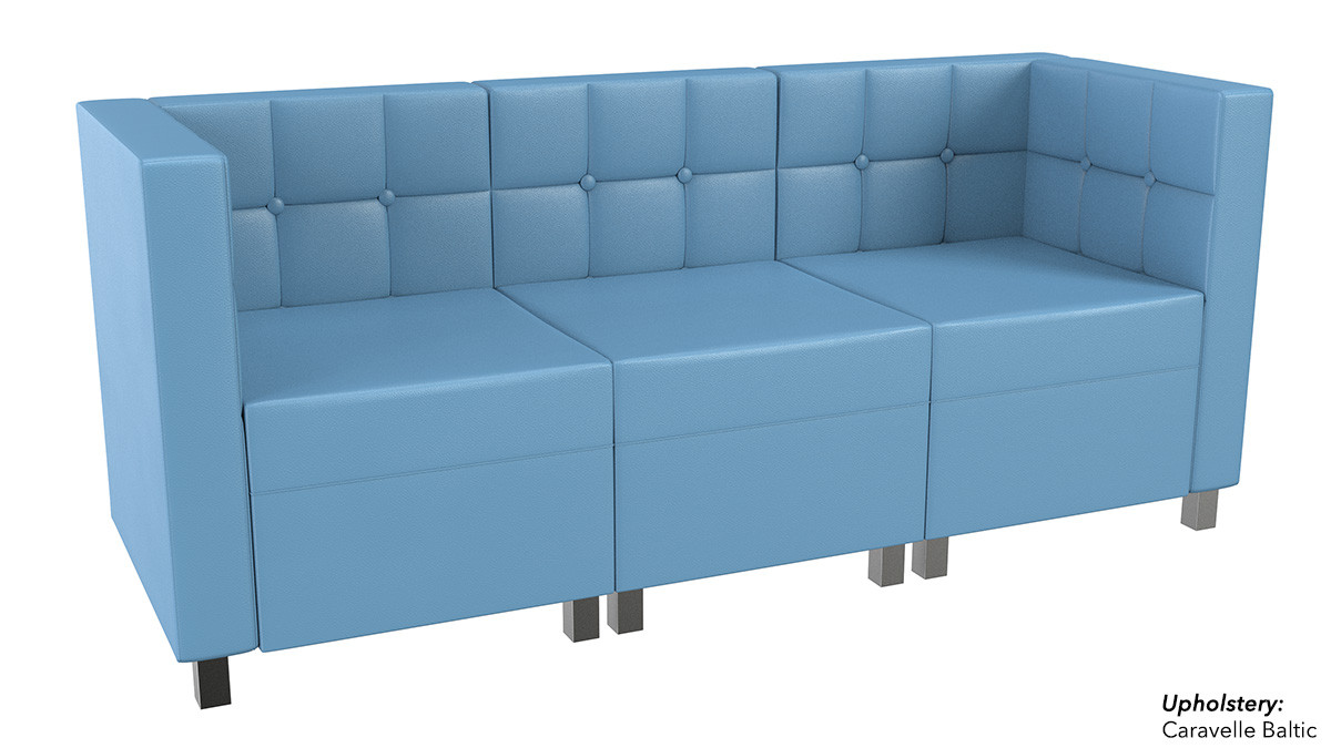 ラティーファ Quick Ship Ready - 9049X Modular Sofa - Tufted Back - Flat Seat