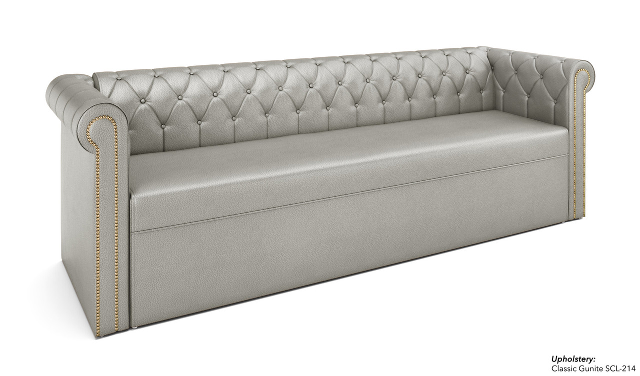 Lush 99-Inches Long Sofa with Brass Nail Trim - Made in USA