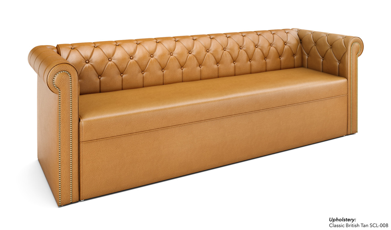 Lush 99-Inches Long Sofa with Brass Nail Trim - Made in USA