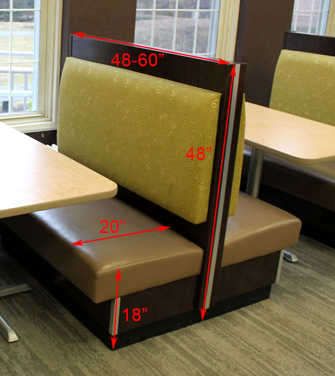 Booth and Optional Tables (Made in USA) - Restaurant Complete Interior  Solution - 3 - ModernLineFurniture®