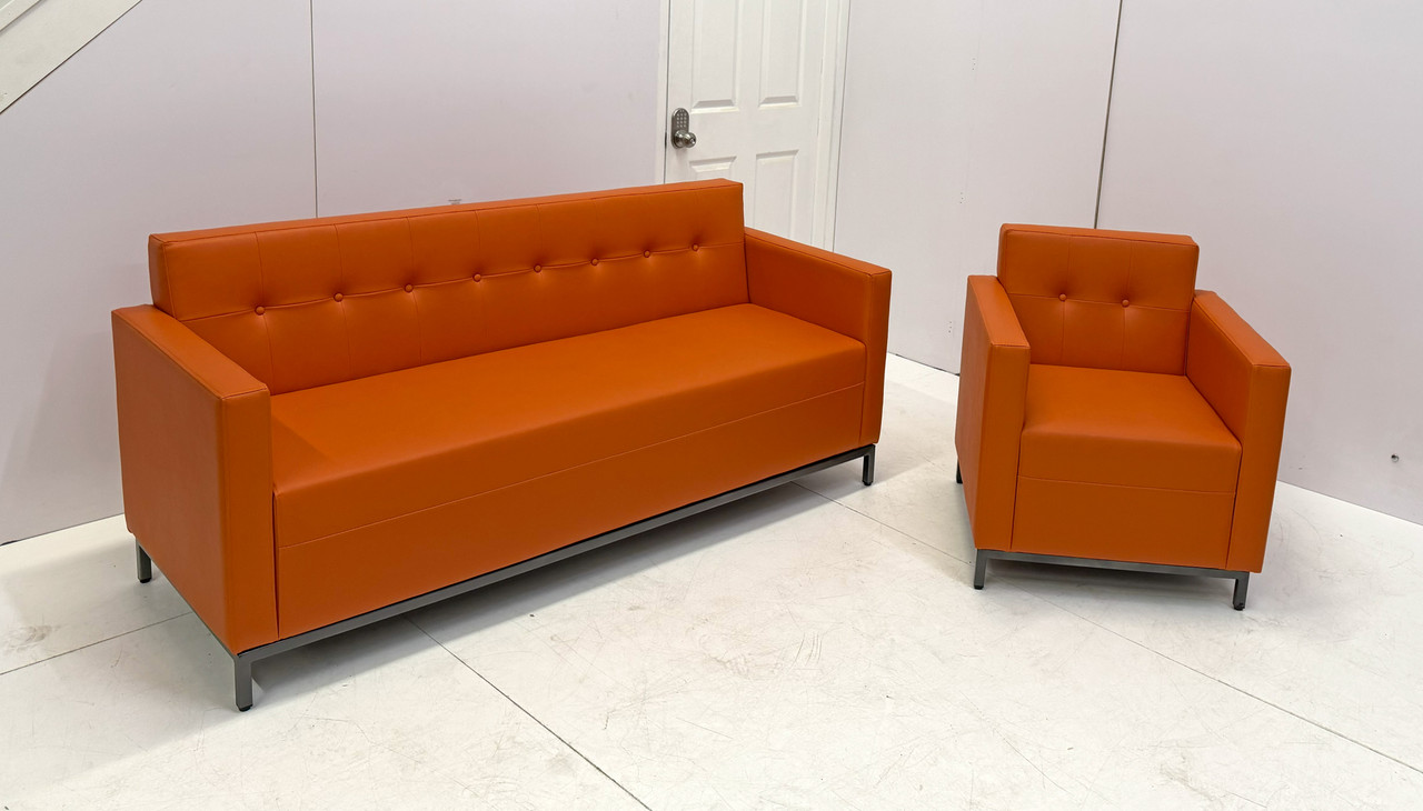 Modern Button Tufted Sofa (2 Sizes Available - Made in USA)