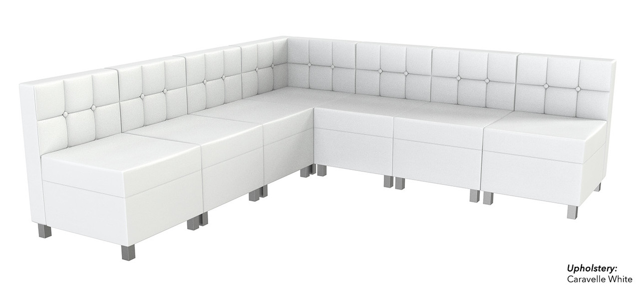 Caspian Upholstered Curved Arms Sectional Sofa White and Black – Midtown  Outlet Home Furnishings