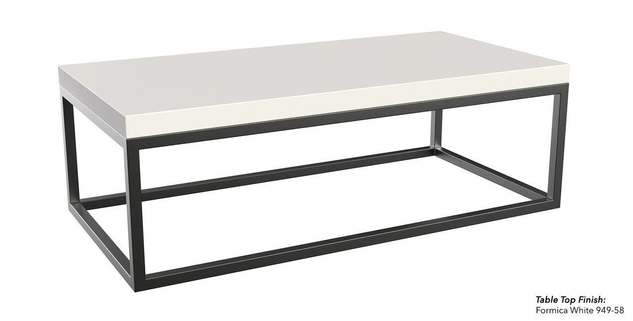 CT-42 Rectangular Shape Coffee Table (Gunmetal Frame