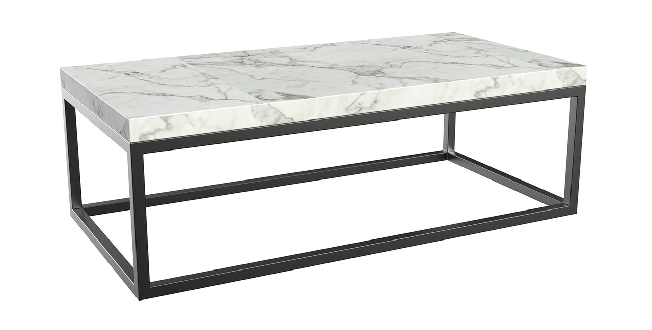CT-42 Rectangular Shape Coffee Table (Gunmetal Frame)