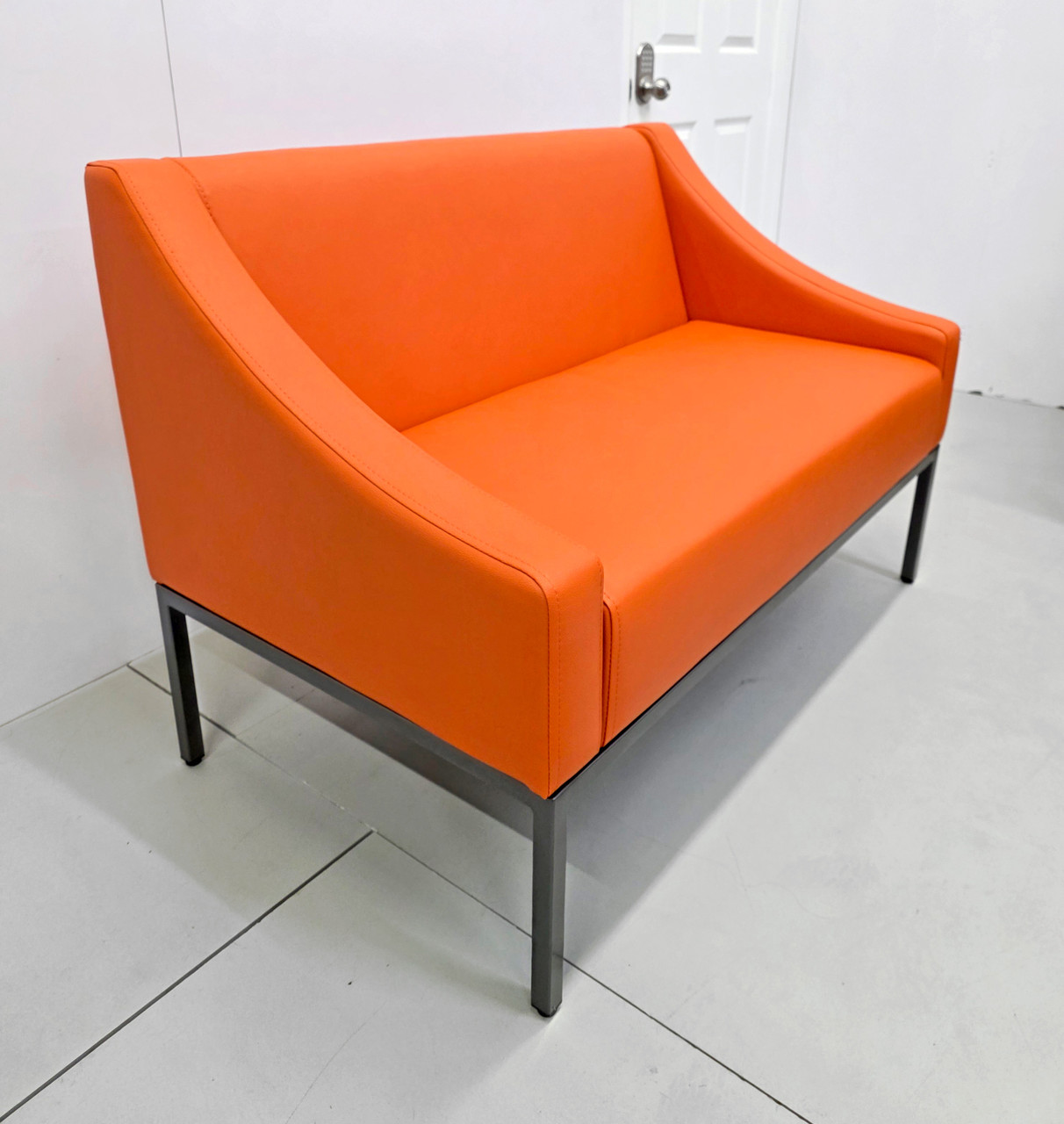 Leon Sofa - Fully Welded Gunmetal Steel Frame - Made in USA Leon Sofa - Fully Welded Gunmetal Steel Frame - Made in USA