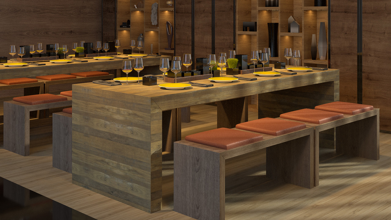 Communal Bar Table Handcrafted Available In Many Finishes