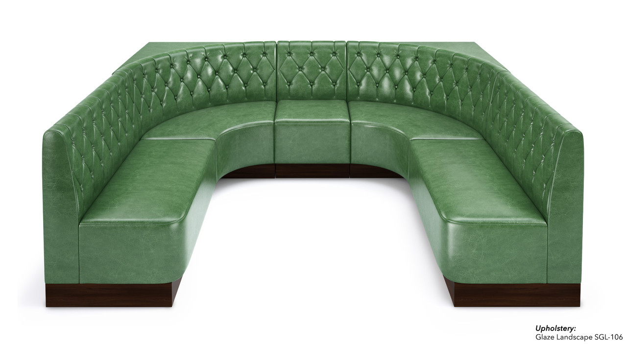 U-Shape Modular Booth Restaurant Seating - Contract Grade - Premium Diamond Button Tufted Performance Upholstery - 100% Handcrafted In USA U-Shape Modular Booth Restaurant Seating - Contract Grade - Premium Diamond Button Tufted Performance Upholstery - 100% Handcrafted In USA