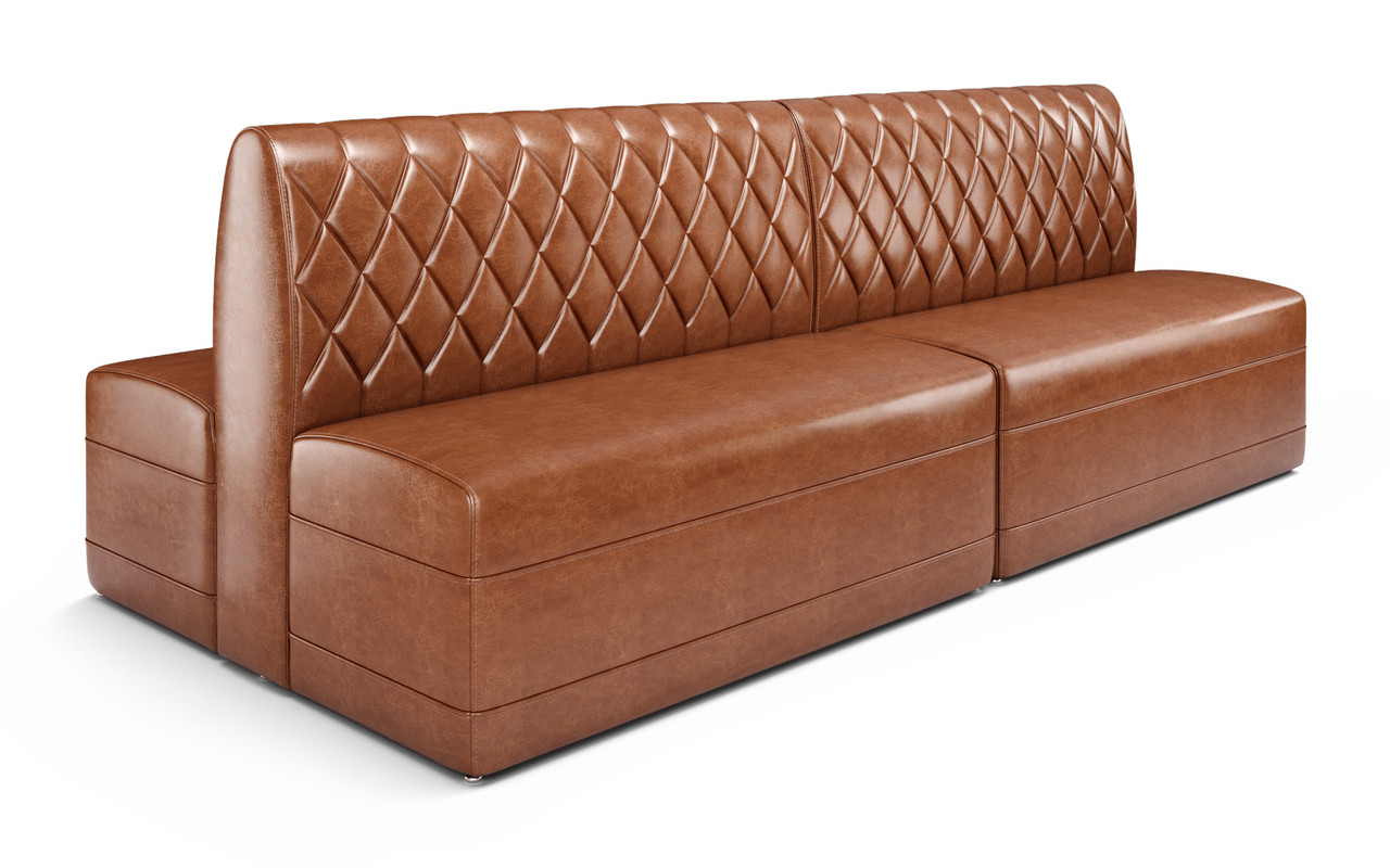Traditional Restaurant Booth with Diamond Tufted Back Style - Fully Customizable - 100% Handcrafted In USA Traditional Restaurant Booth with Diamond Tufted Back Style - Fully Customizable - 100% Handcrafted In USA
