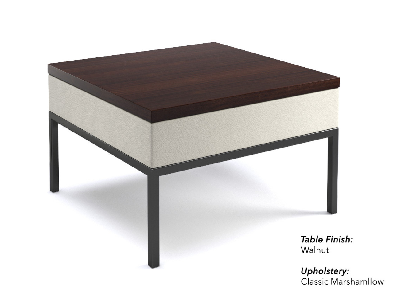 Modern Occasional Side Table - Fully Welded Dark Gunmetal Steel Frame - Made in USA Modern Occasional Side Table - Fully Welded Dark Gunmetal Steel Frame - Made in USA