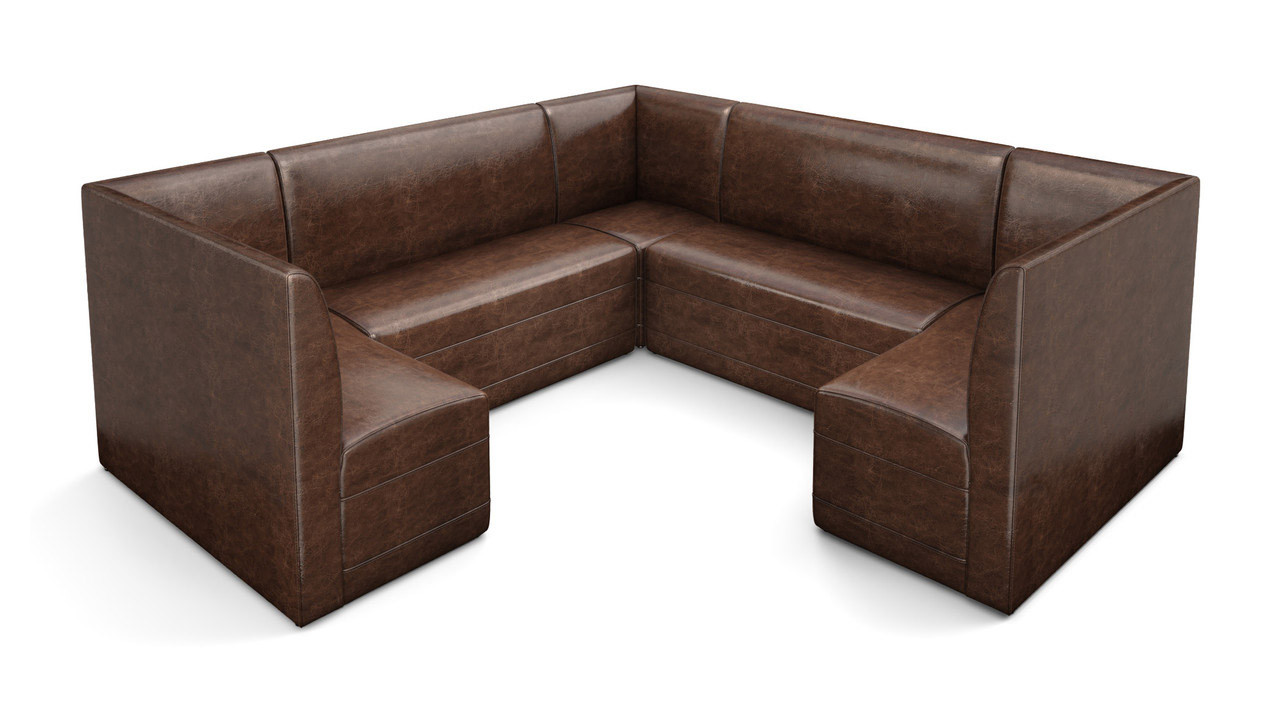 Restaurant 3/4 Circle Booth Seating  - Contract Grade - Premium Performance Upholstery - 100% Handcrafted In USA Restaurant 3/4 Circle Booth Seating  - Contract Grade - Premium Performance Upholstery - 100% Handcrafted In USA