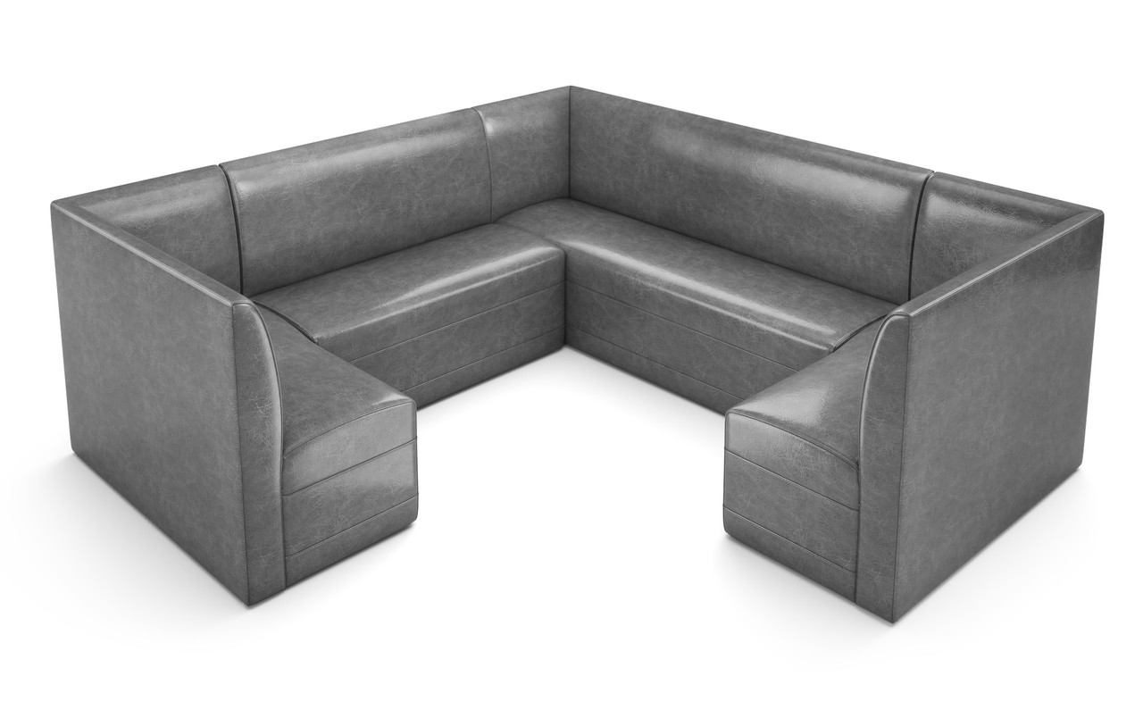 Restaurant 3/4 Circle Booth Seating  - Contract Grade - Premium Performance Upholstery - 100% Handcrafted In USA