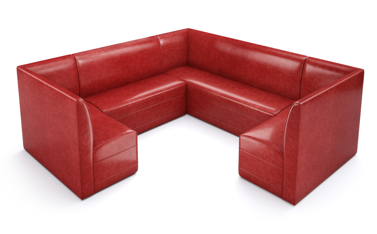 Restaurant 3/4 Circle Booth Seating  - Contract Grade - Premium Performance Upholstery - 100% Handcrafted In USA