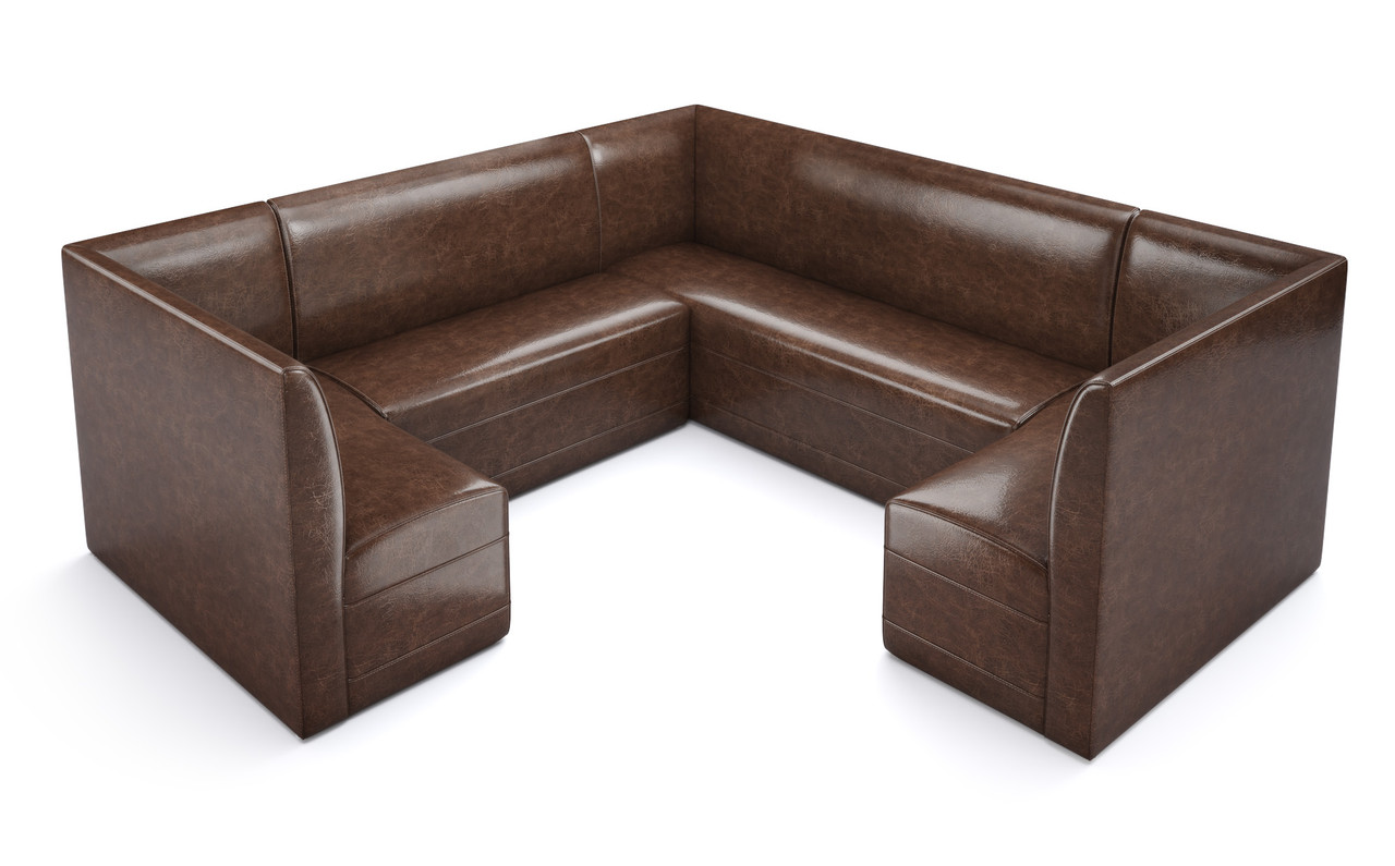Restaurant 3/4 Circle Booth Seating  - Contract Grade - Premium Performance Upholstery - 100% Handcrafted In USA